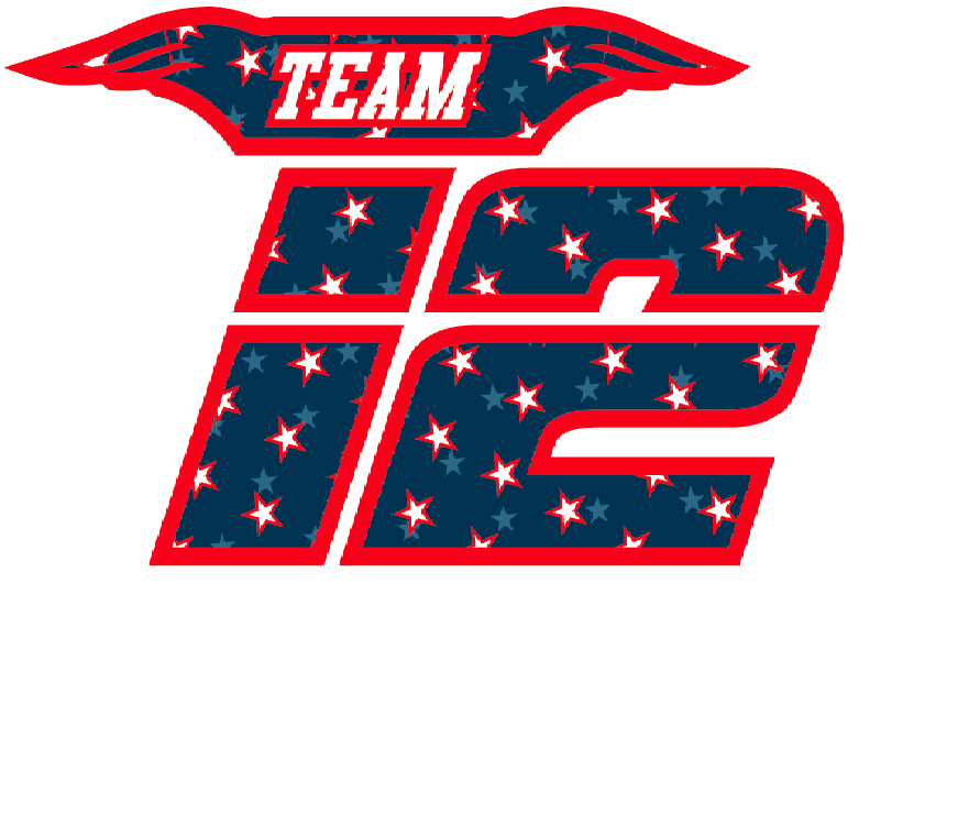 team 12 logo navy